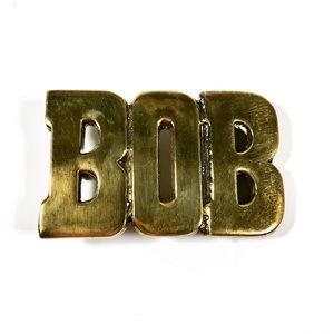 Vintage Solid Brass Bob Belt Buckle
